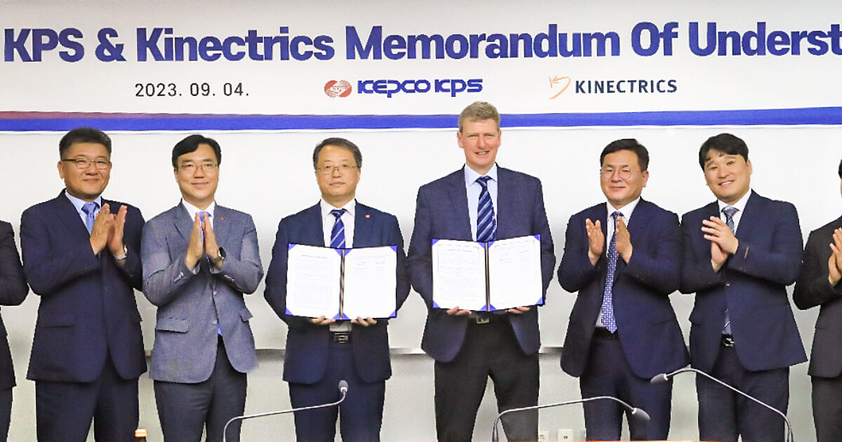 Kinectrics Inc. and KEPCO KPS Establish MoU to Develop… Kinectrics