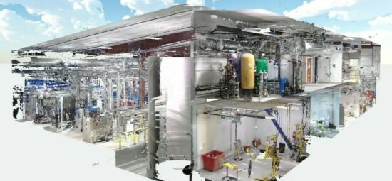 Complex computer generated graphic of a facility