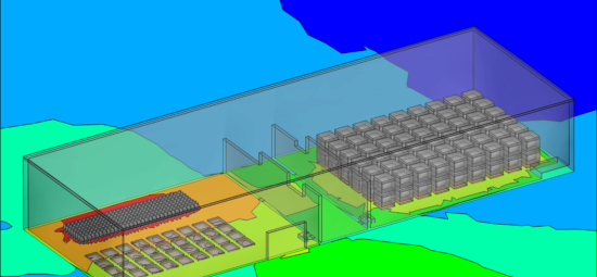 Illustration of a nuclear licensed facility layout