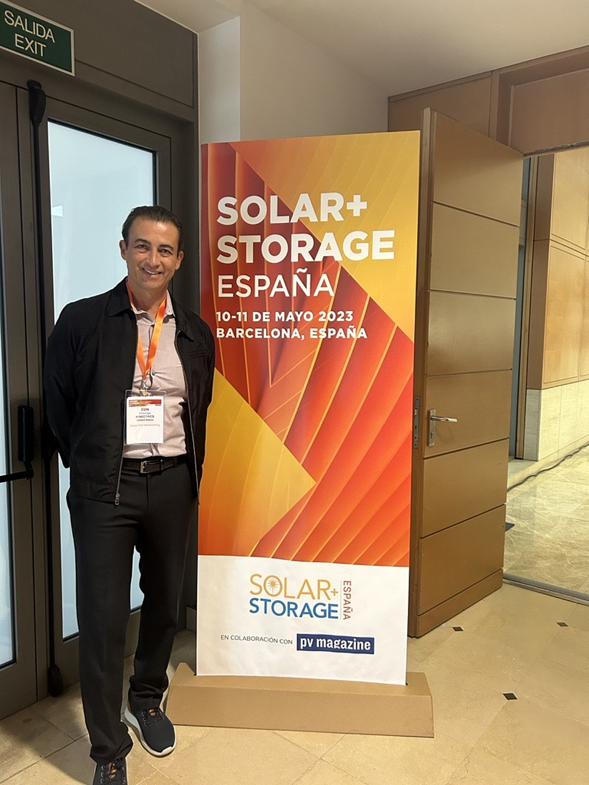 Kinectrics representative at 2023 Solar + Storage Spain