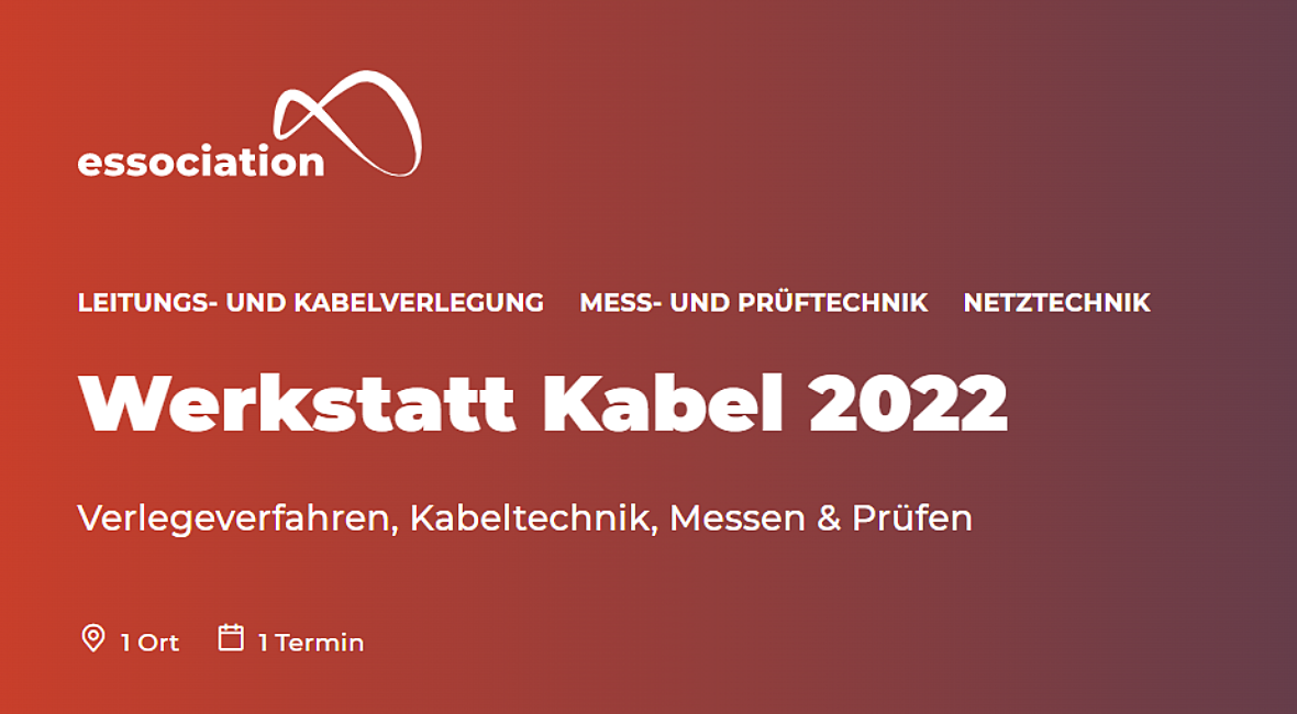 Event banner for the 2022 Wekstatt Kabel industry meeting