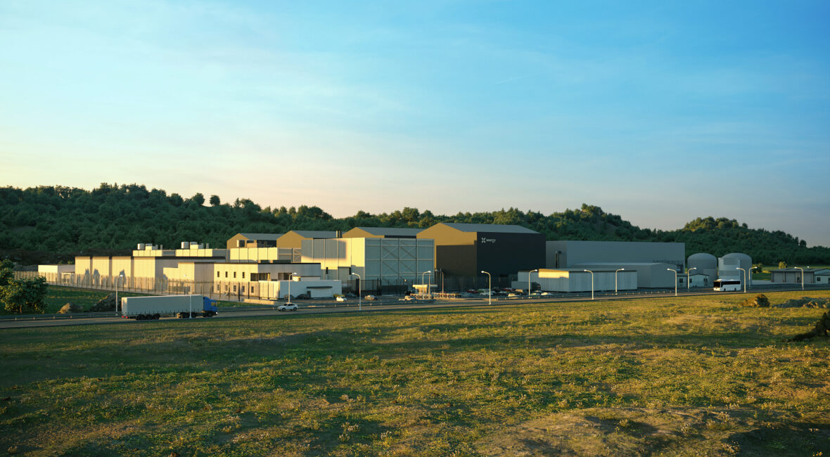 Exterior photograph of an X-energy facility