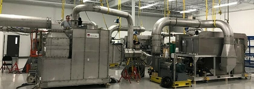 Photograph of the PHT drying and ventilation system
