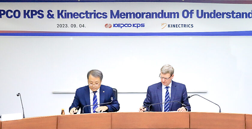 Kinectrics and KEPCO KPS signing memorandum of understanding
