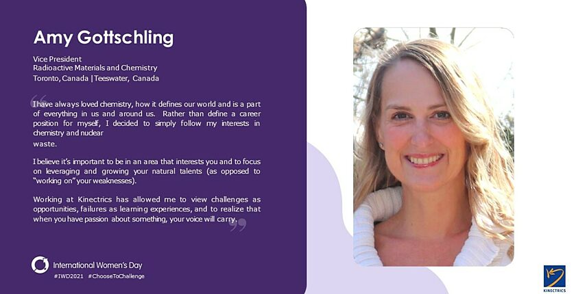 Panelist: Amy Gottschling, Vice President, Radioactive Materials and Chemistry