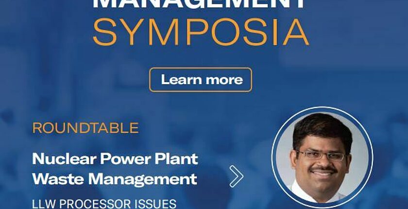 Kinectrics panel titled "Nuclear Power Plant Waste Management LLW Processor Issues, with Sriram Suryanarayan"