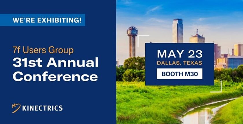 Kinectrics event banner titled "7f Users Group 31st Annual Conference"