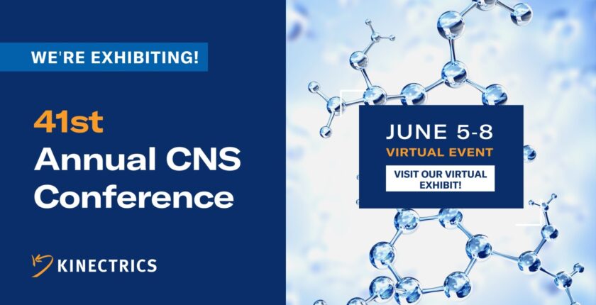 Kinectrics promotional banner titled "41st Annual CNS Conference"