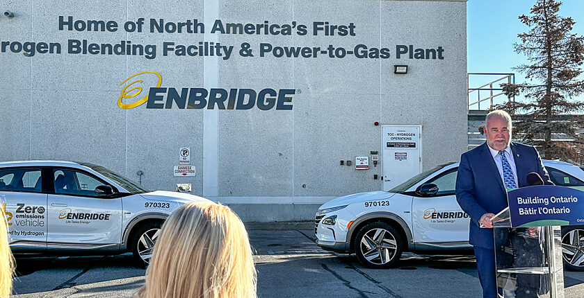 Speaker at Hydrogen Innovation Fund announcement event