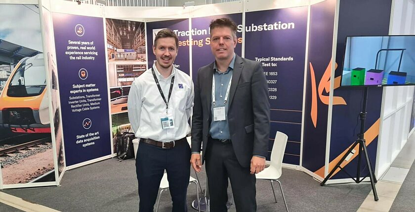 Photograph of Kinectrics representatives at InnoTrans 2022