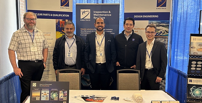 Photograph of Kinectrics representatives at CNS CANDU Maintenance and Nuclear Components 2023 event