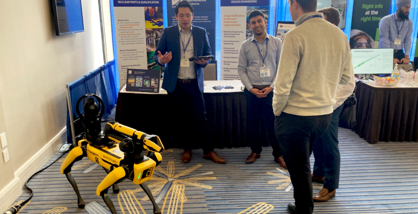 Kinectrics booth at CNS CANDU Maintenance and Nuclear Components 2023 event