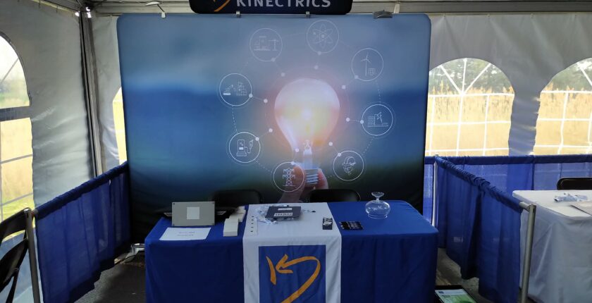 Kinectrics booth at OCNI Darlington Suppliers Day 2023 event