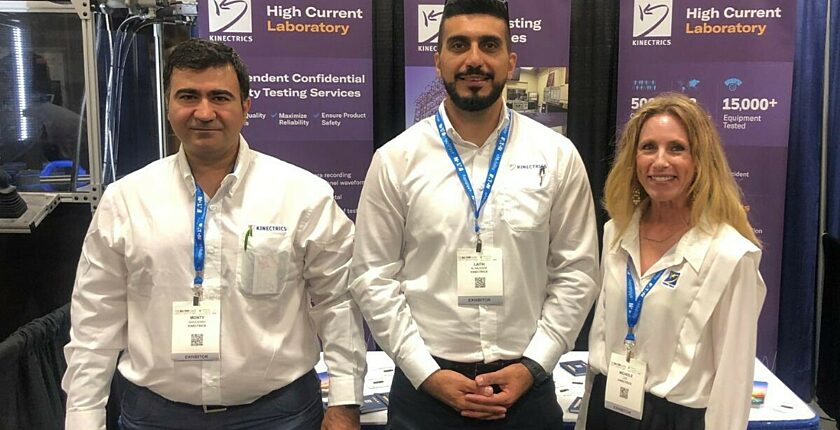 Photograph of Kinectrics representatives at The Battery Show