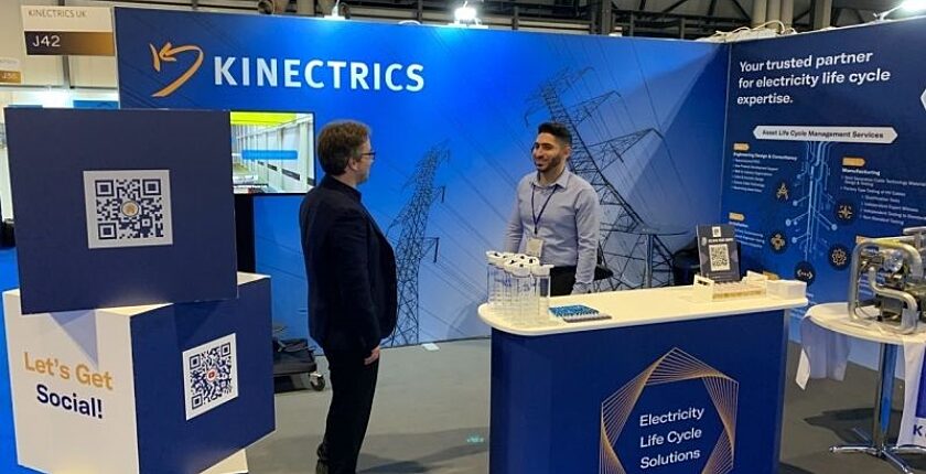 Photograph of Kinectrics representatives at Utility Week Live