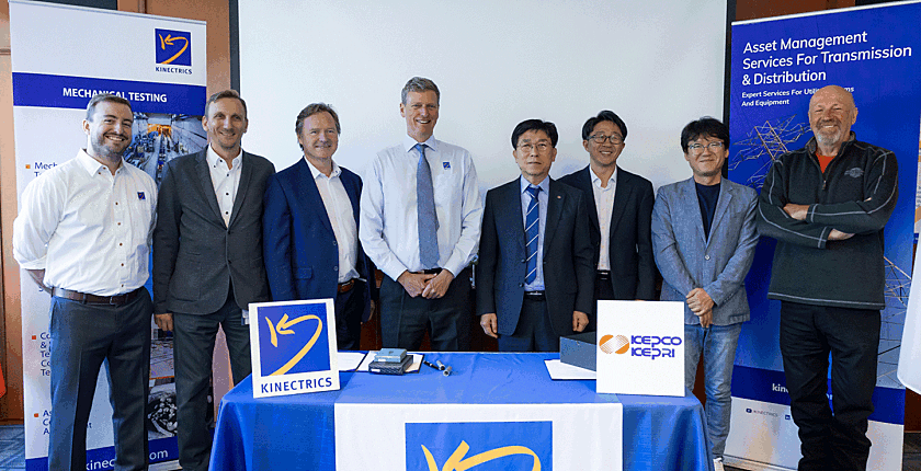 Kinectrics and KEPRI representatives at signing memorandum of understanding