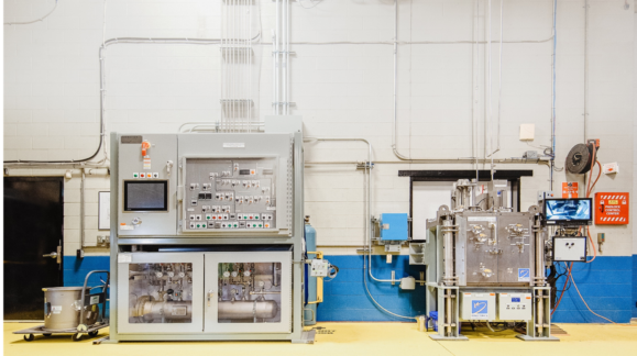 A photograph of the Medical Isotope Production Equipment Installed at Bruce Power