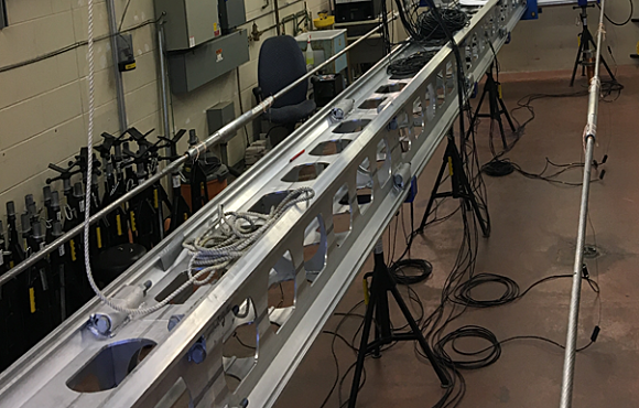 Photograph of the current cycle test equipment
