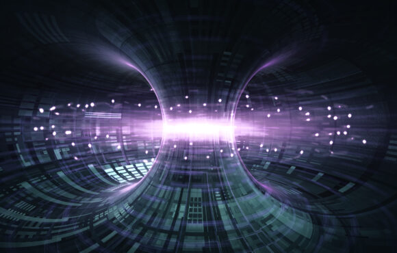 Abstract art depicting insides of fusion reactor