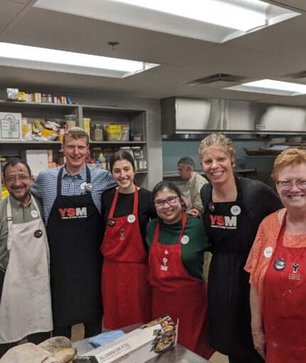 Photograph of the team during a yonge street mission fundraising event