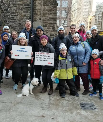 Photograph of the team during a yonge street mission event