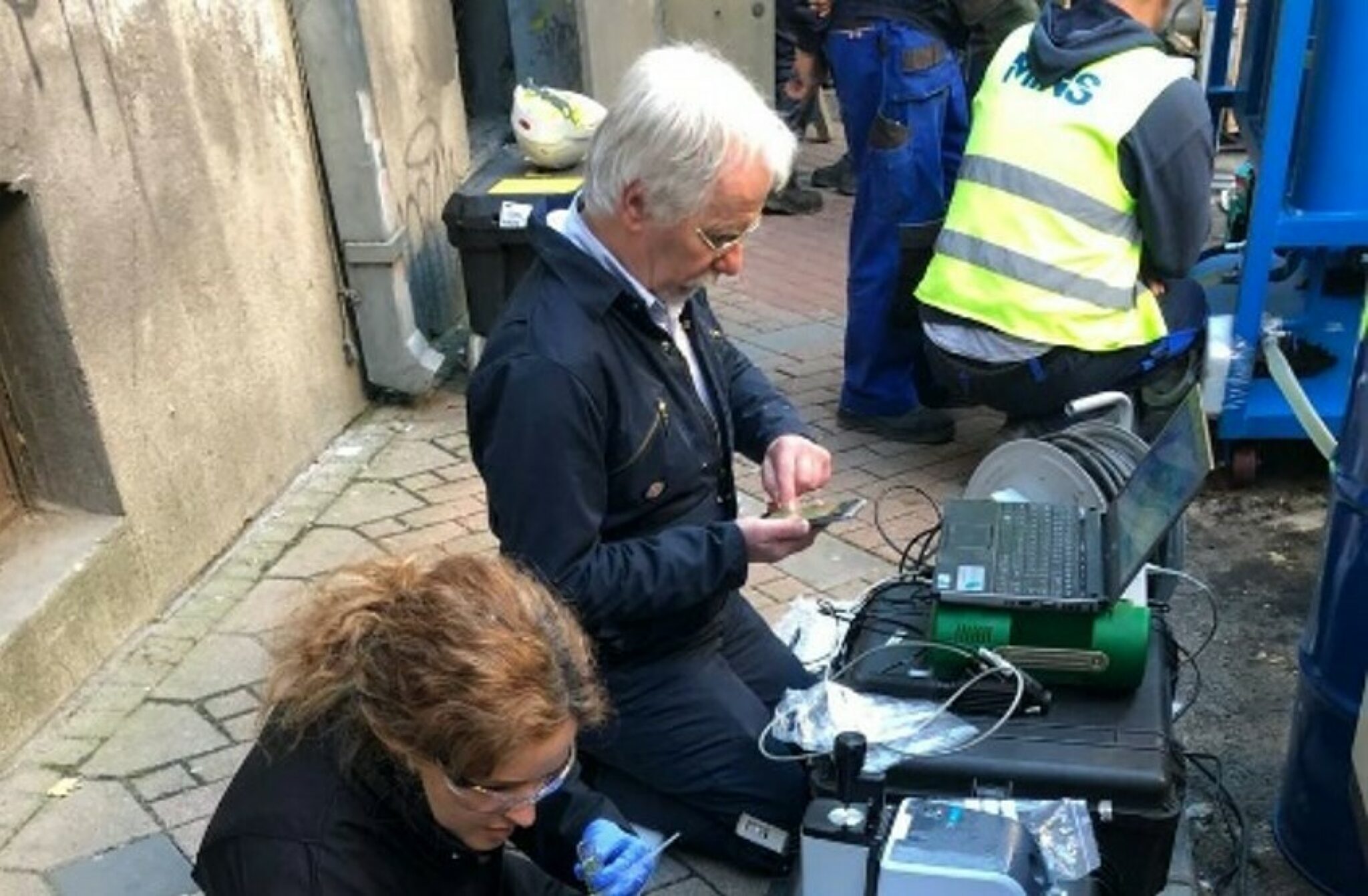 Team undertaking and on-site test