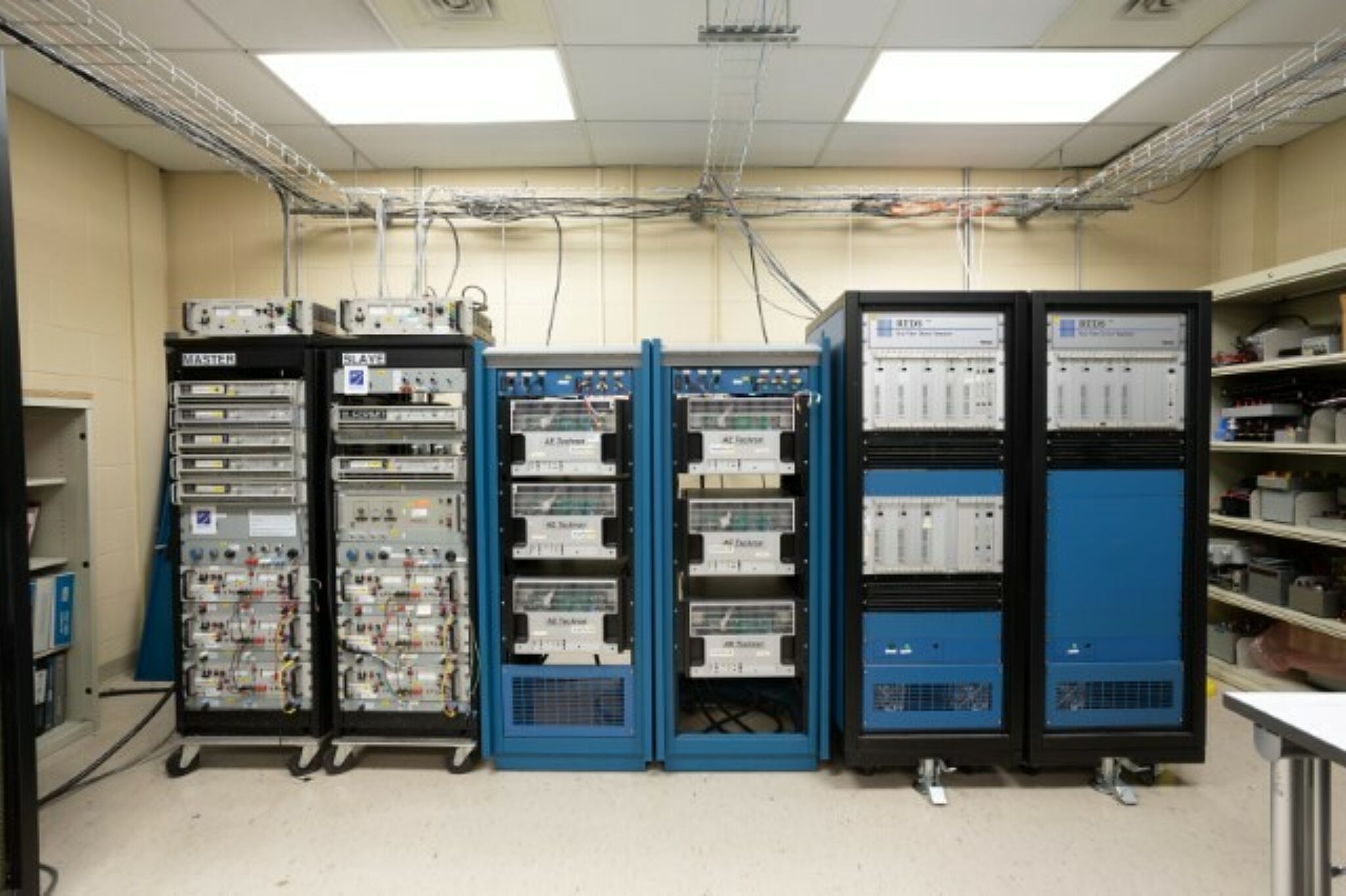 Control panels mounted into racks