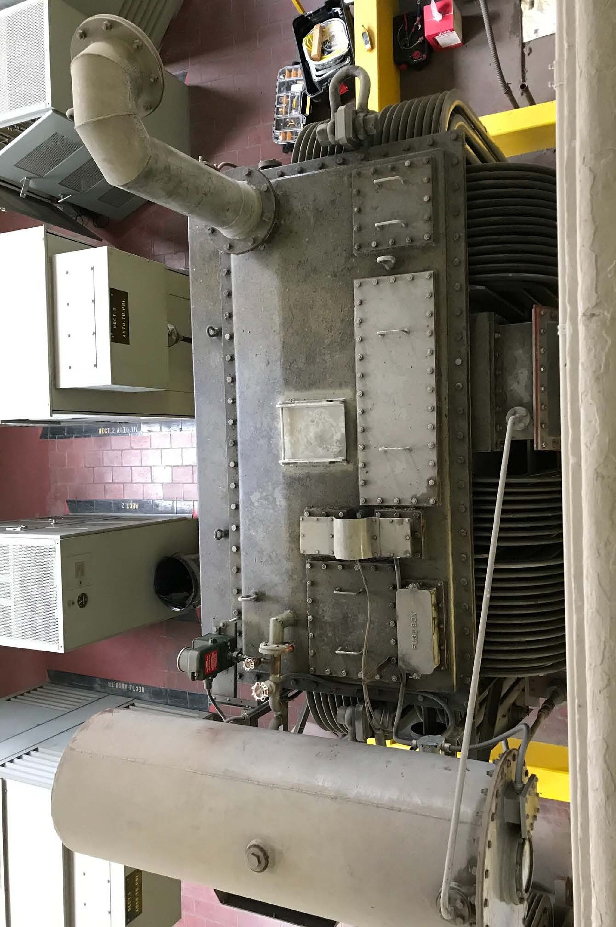 Photograph of electrical equipment connected to a substation