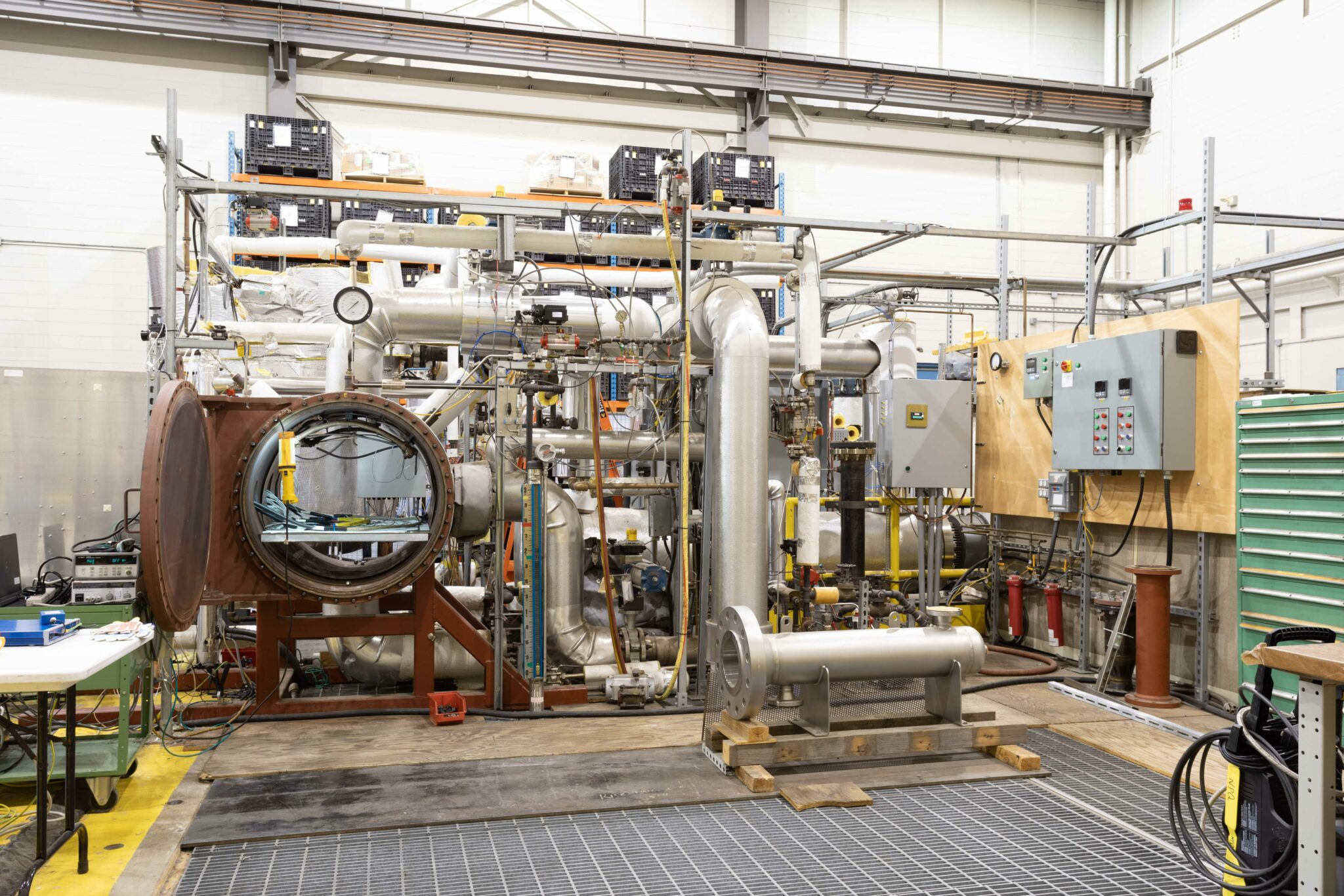 Large skid of nuclear components prepared for testing