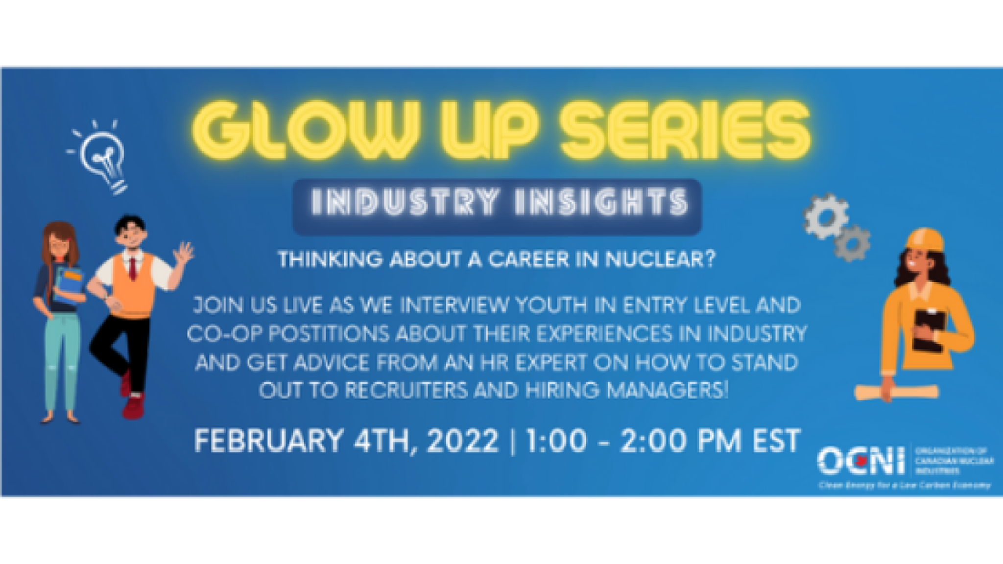 Promotional banner titled "Glow Up Series, Industry Insights"