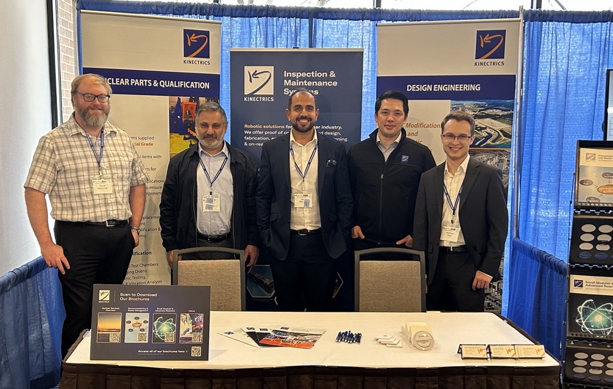 Photograph of Kinectrics representatives at CNS CANDU Maintenance and Nuclear Components 2023 event