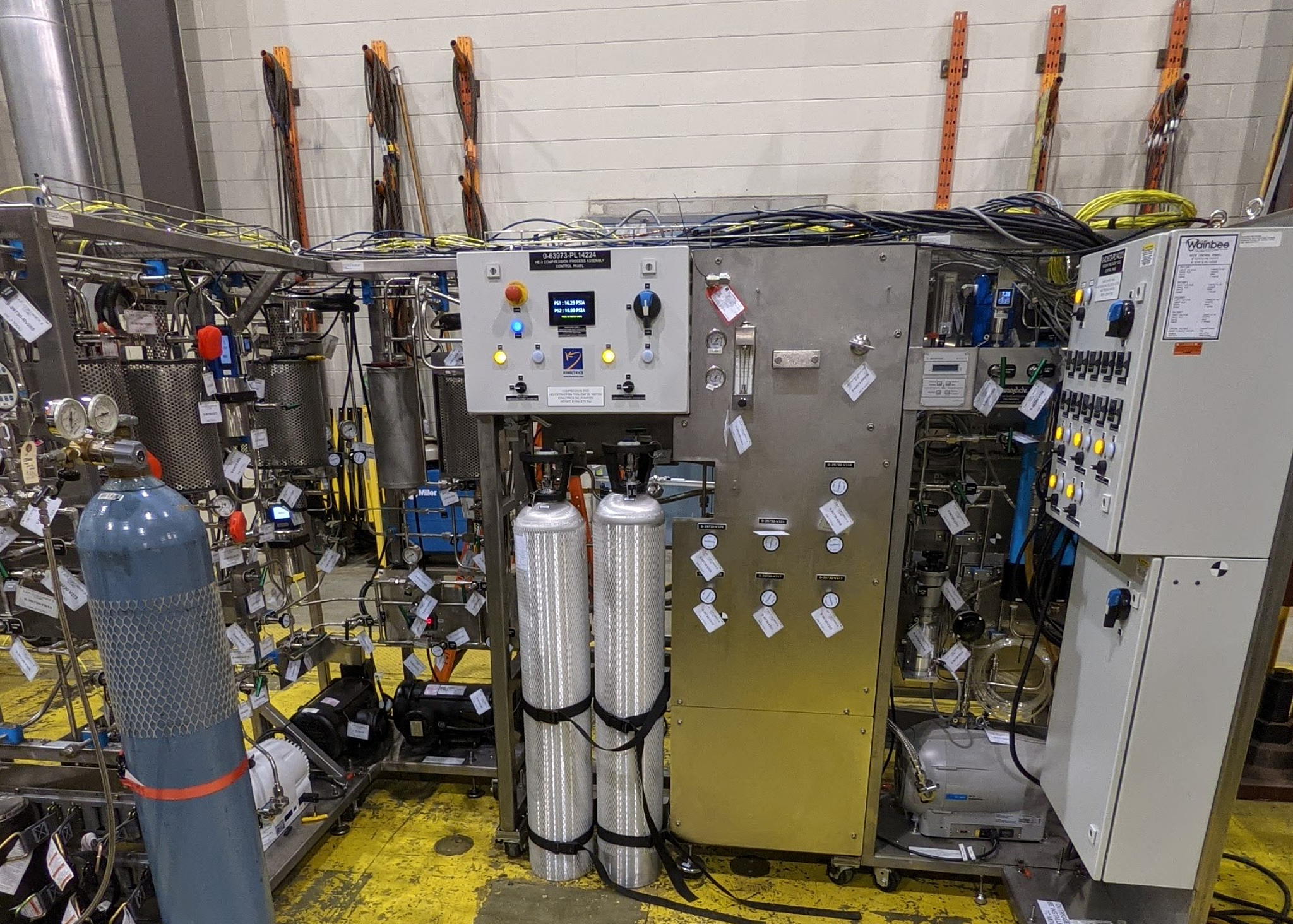 Photograph of the he-3 extraction system