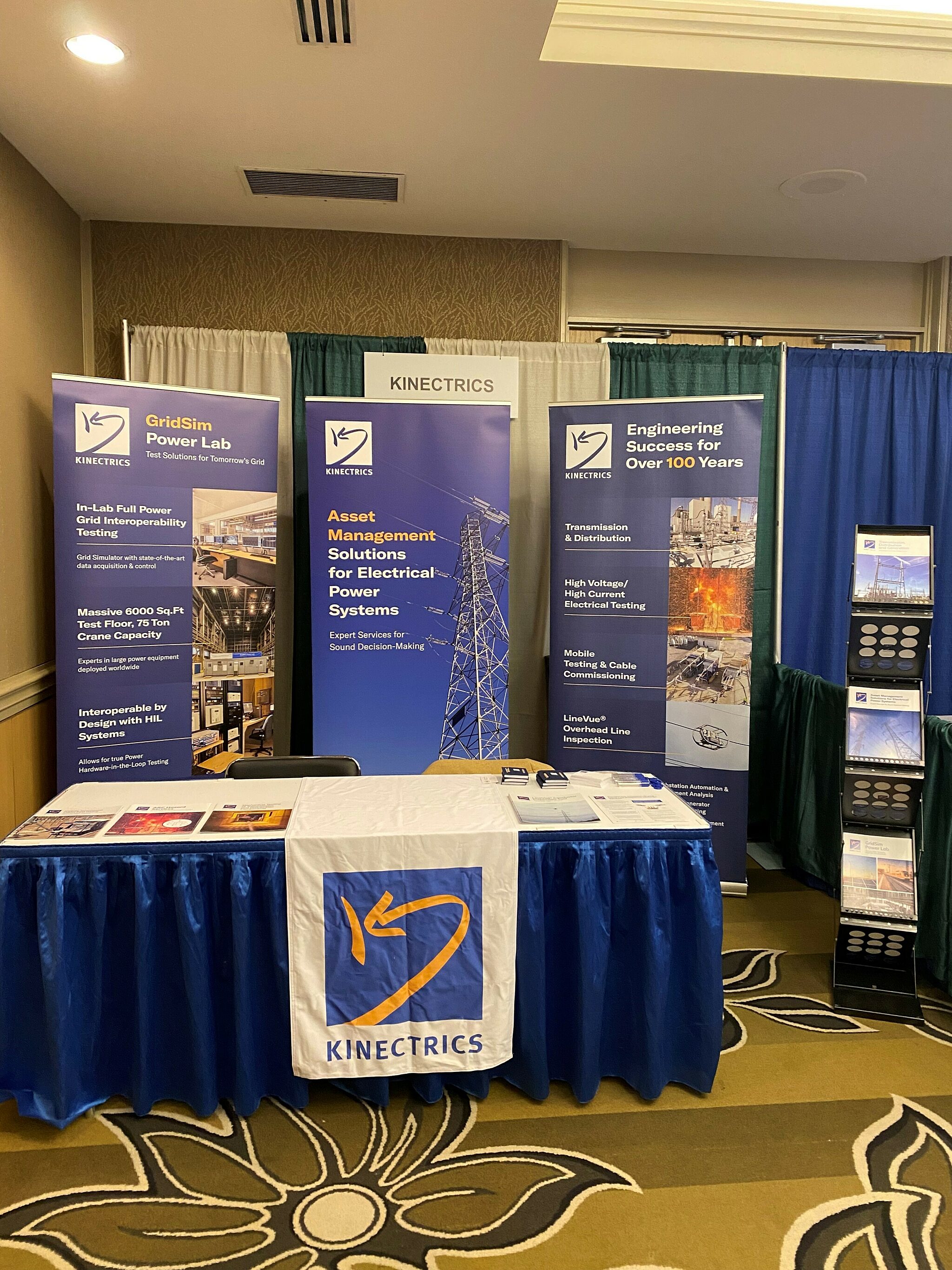 Photograph of Kinectrics' booth at CIGRE Calgary