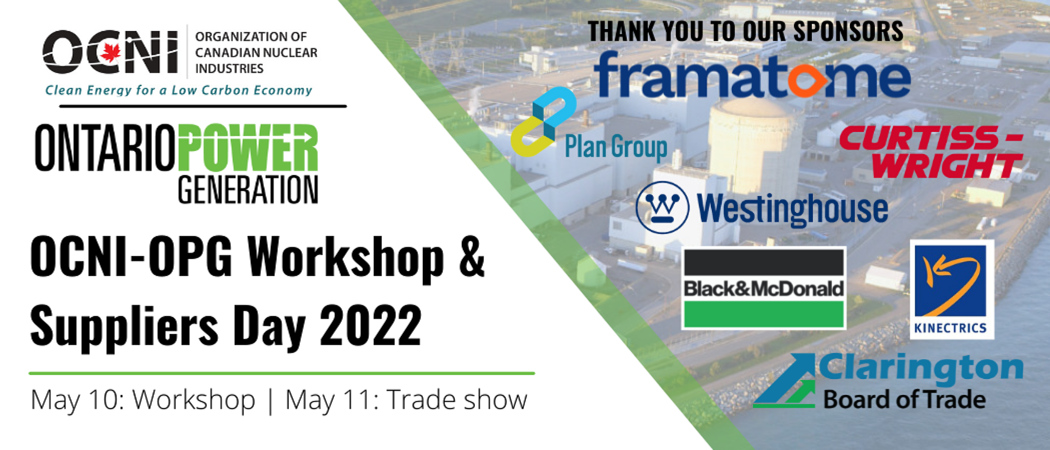 Promotional banner titled "OCNI-OPG Workshop & Suppliers Day 2022"