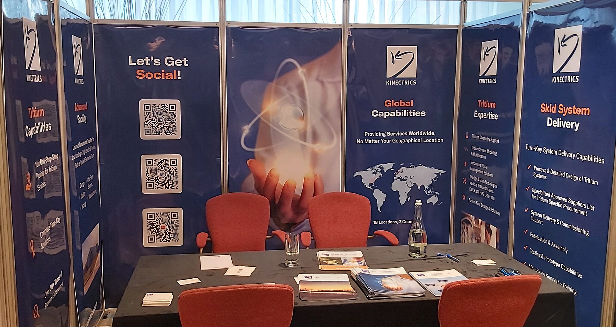 Photograph of Kinectrics' booth at the 13th International Tritium Conference on Tritium Science and Technology