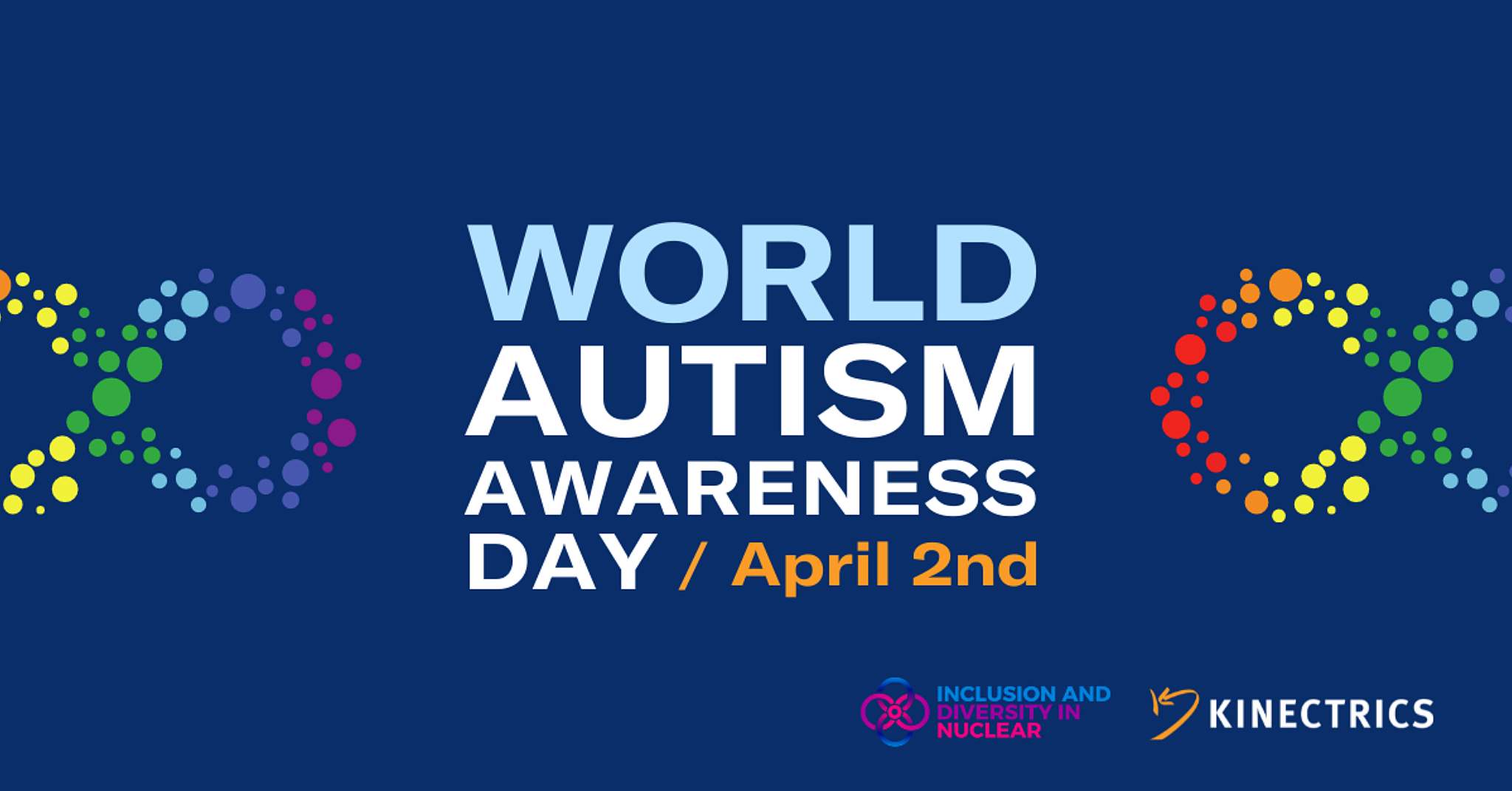 Kinectrics promotional banner titled "World Autism Awareness Day, April 2nd"
