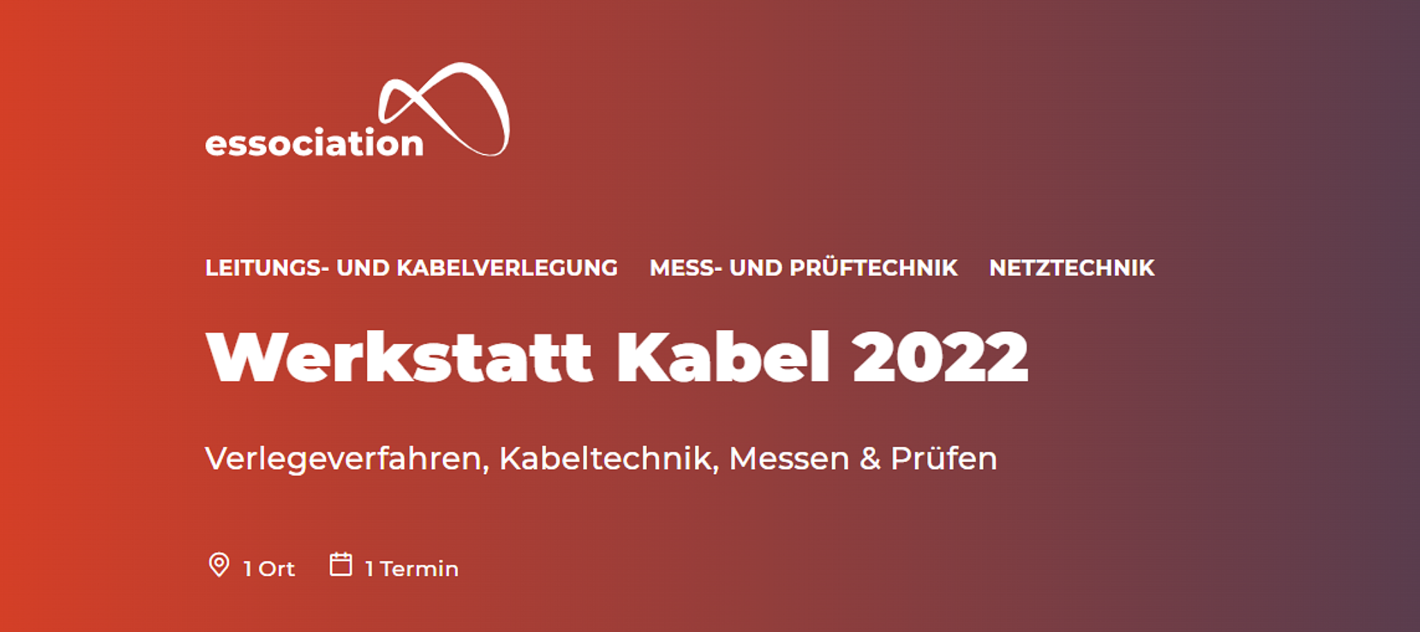 Event banner for the 2022 Wekstatt Kabel industry meeting