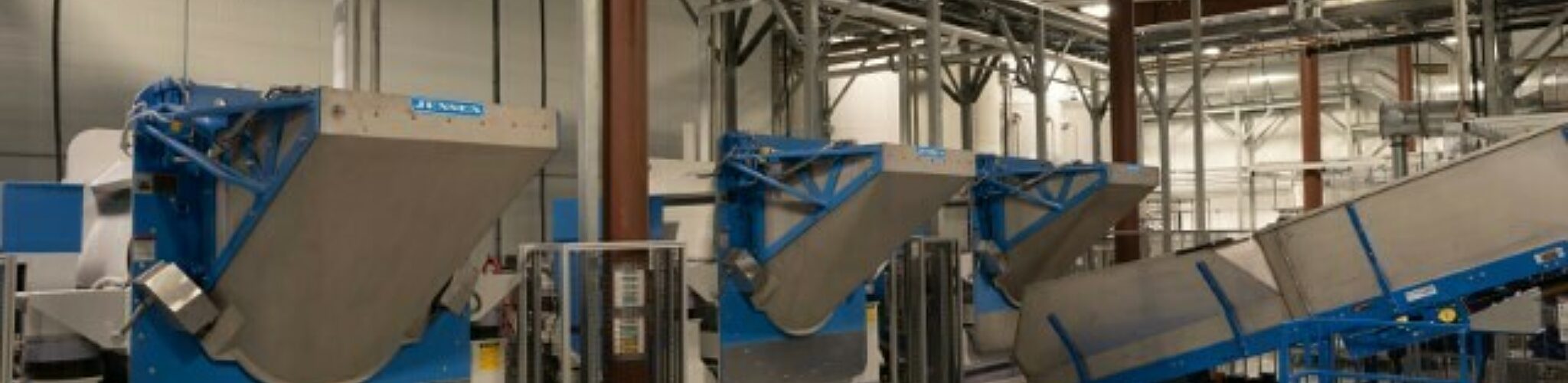 Photograph of Kinectrics' laundry facility conveyor belts and chutes