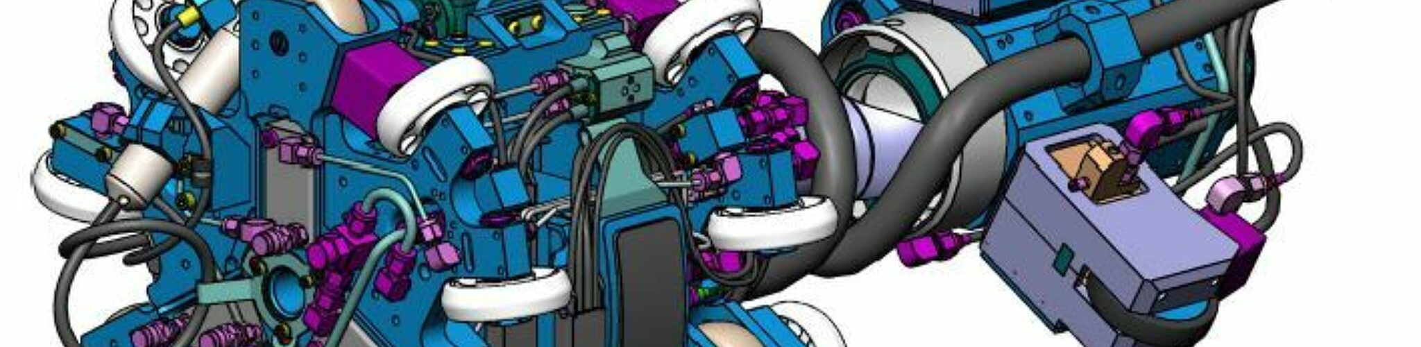3D computer image of the Kinectrics calandria relief duct repair tool